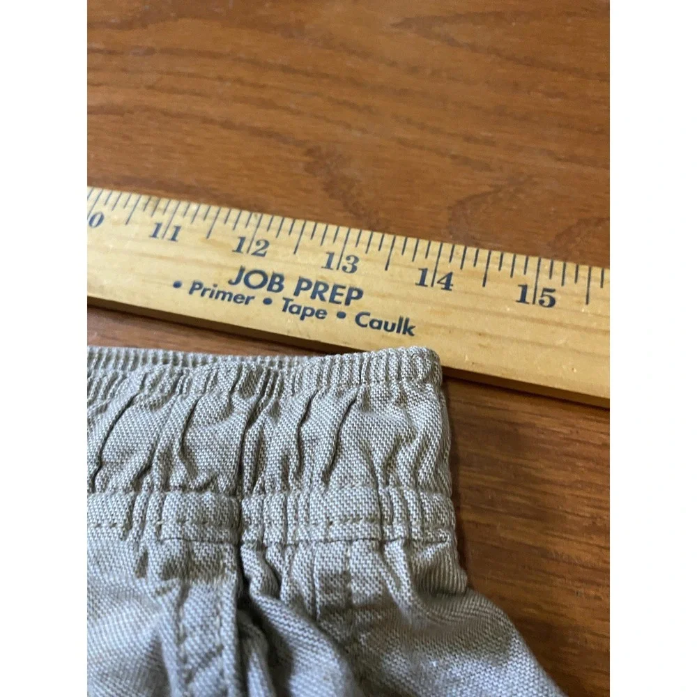 Hollister Mens Loose Linen-Blend Pants Small Sand Beige Casual Drawstring S
